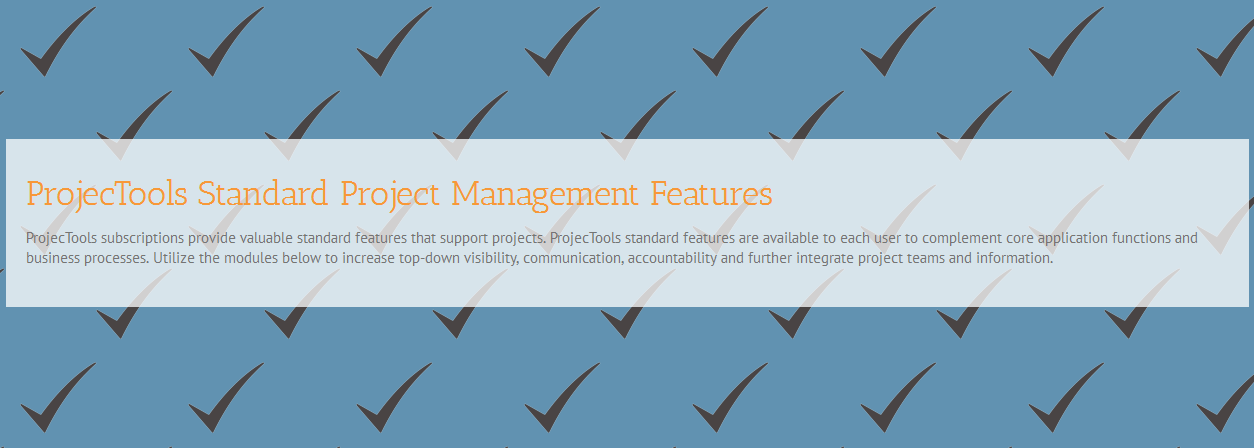Standard Project Management Features